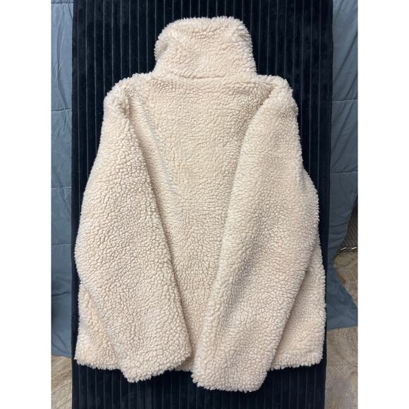 Aeropostale Women’s Fleece Jacket Size Large White Full Zip - Picture 2 of 6